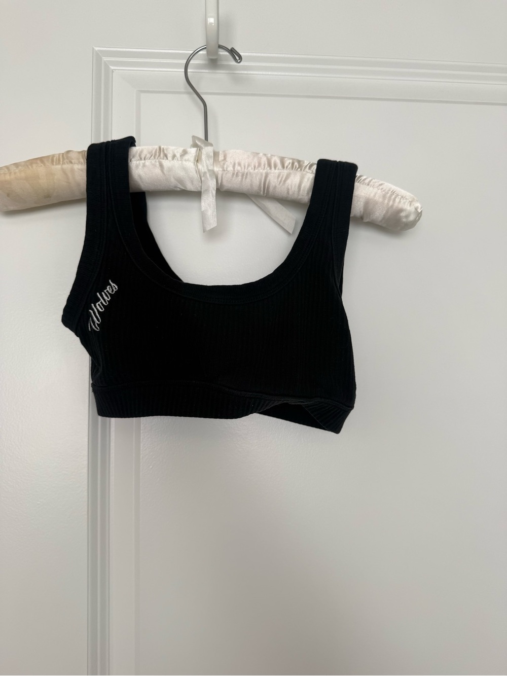Darcsport Black Ribbed Crop Tank Top - Womens